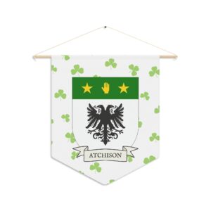 Atchison Family Coat of Arms Indoor Pennant