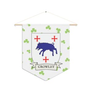 Crowley Family Coat of Arms Indoor Pennant