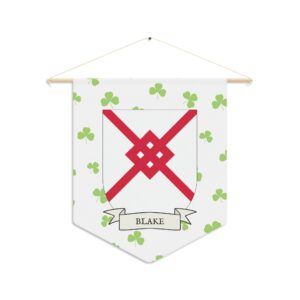 Blake Family Coat of Arms Indoor Pennant