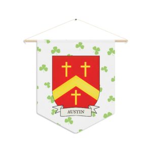 Austin Family Coat of Arms Indoor Pennant