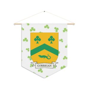 Corrigan Family Coat of Arms Indoor Pennant
