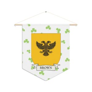 Brown Family Coat of Arms Indoor Pennant