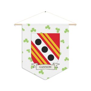 Cannon Family Coat of Arms Indoor Pennant