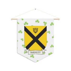 Barnett Family Coat of Arms Indoor Pennant