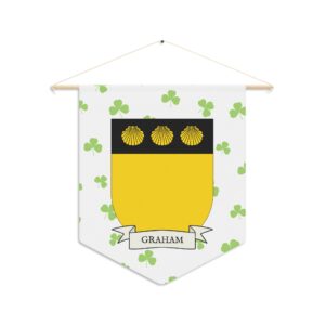 Graham Family Coat of Arms Indoor Pennant