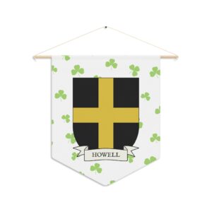 Howell Family Coat of Arms Indoor Pennant