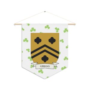 Gregg Family Coat of Arms Indoor Pennant