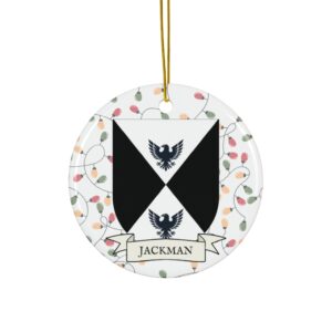 Jackman Family Coat of Arms Christmas Tree Ornament