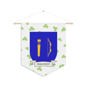 Maloney Family Coat of Arms Indoor Pennant