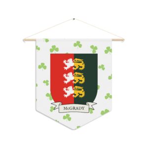 McGrady Family Coat of Arms Indoor Pennant