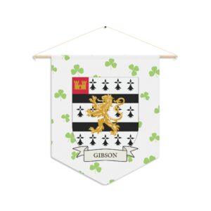 Gibson Family Coat of Arms Indoor Pennant