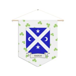 Haigh Family Coat of Arms Indoor Pennant