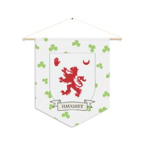 Haughey Family Coat of Arms Indoor Pennant