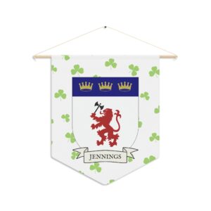 Jennings Family Coat of Arms Indoor Pennant
