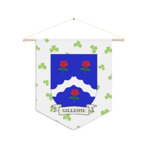 Gillespie Family Coat of Arms Indoor Pennant