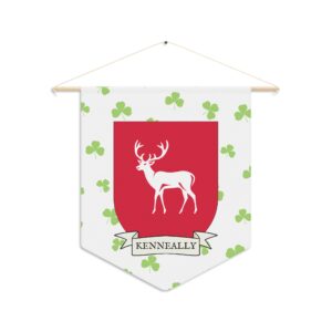 Kenneally Family Coat of Arms Indoor Pennant