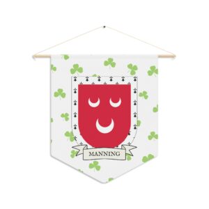 Manning Family Coat of Arms Indoor Pennant