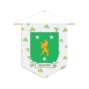 Malone Family Coat of Arms Indoor Pennant
