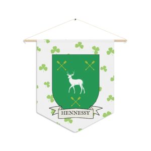 Hennessy Family Coat of Arms Indoor Pennant