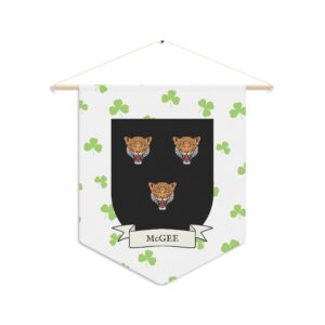 McGee Family Coat of Arms Indoor Pennant