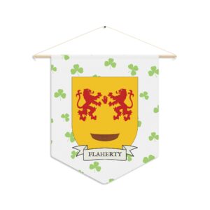 Flaherty Family Coat of Arms Indoor Pennant