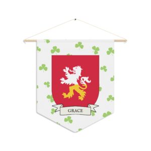 Grace Family Coat of Arms Indoor Pennant