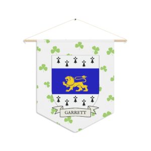 Garrett Family Coat of Arms Indoor Pennant
