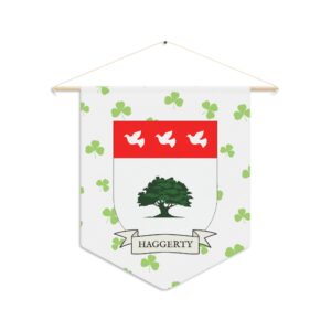 Haggerty Family Coat of Arms Indoor Pennant