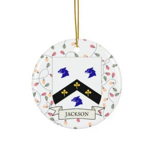 Jackson Family Coat of Arms Christmas Tree Ornament
