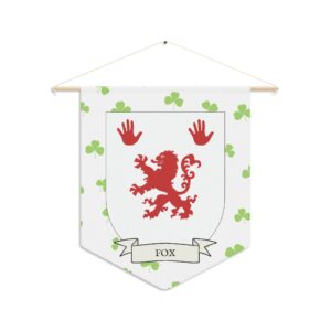 Fox Family Coat of Arms Indoor Pennant