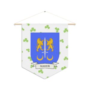 Maher Family Coat of Arms Indoor Pennant