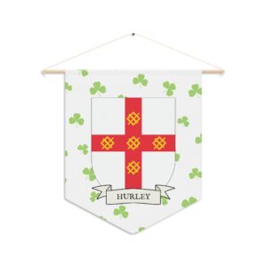 Hurley Family Coat of Arms Indoor Pennant