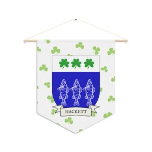 Hackett Family Coat of Arms Indoor Pennant