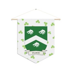 Flood Family Coat of Arms Indoor Pennant