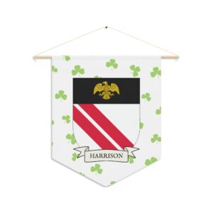 Harrison Family Coat of Arms Indoor Pennant