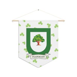 Flanagan Family Coat of Arms Indoor Pennant