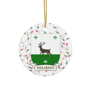 Malarkey Family Coat of Arms Christmas Tree Ornament