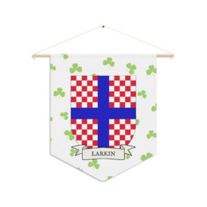 Larkin Family Coat of Arms Indoor Pennant