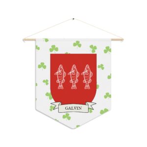 Galvin Family Coat of Arms Indoor Pennant