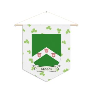 Kearns Family Coat of Arms Indoor Pennant