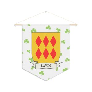 Lavin Family Coat of Arms Indoor Pennant