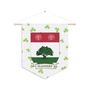 Flannery Family Coat of Arms Indoor Pennant