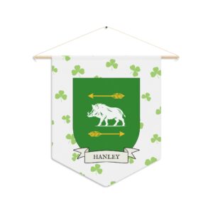 Hanley Family Coat of Arms Indoor Pennant