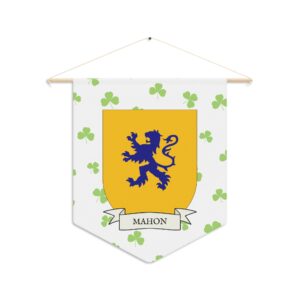 Mahon Family Coat of Arms Indoor Pennant