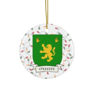O'Keeffe Family Coat of Arms Christmas Tree Ornament