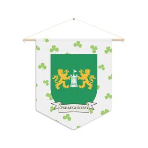 O'Shaughnessy Family Coat of Arms Indoor Pennant