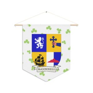 McConnell Family Coat of Arms Indoor Pennant