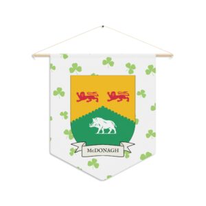 McDonagh Family Coat of Arms Indoor Pennant