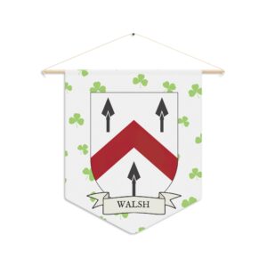Walsh Family Coat of Arms Indoor Pennant
