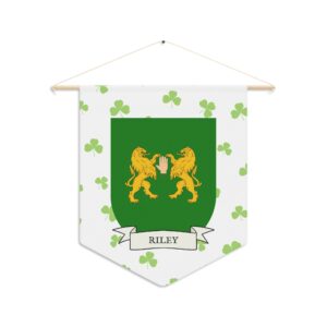 Riley Family Coat of Arms Indoor Pennant